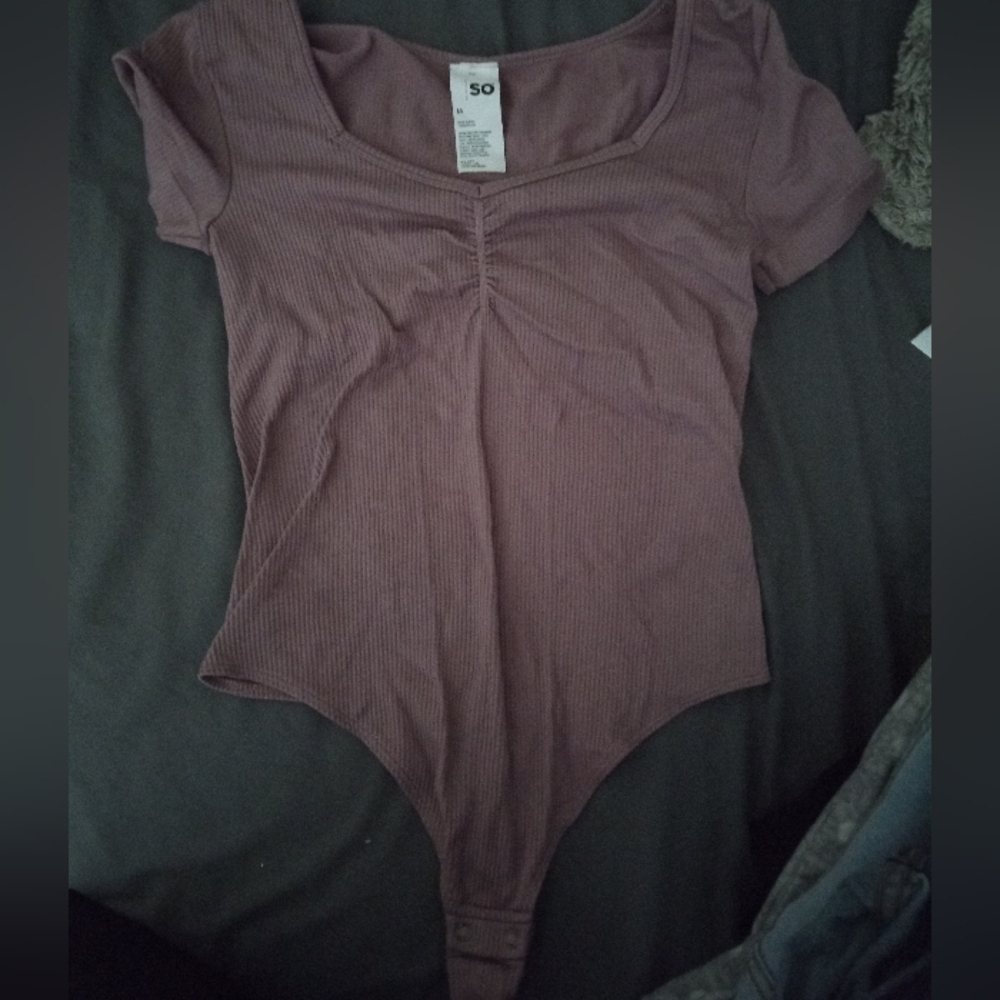 SO women's plum colored body suit size:M
